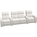  Palliser Flicks 41416 4-Seat Straight Home Theater Seating - Evoque Mist IMAGE 1