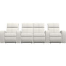  Palliser Flicks 41416 4-Seat Straight Home Theater Seating - Evoque Mist IMAGE 3
