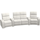  Palliser Flicks 41416 4-Seat Curved Home Theater Seating - Evoque Mist IMAGE 1