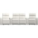  Palliser Flicks 41416 4-Seat Curved Home Theater Seating - Evoque Mist IMAGE 3