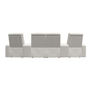  Palliser Flicks 41416 4-Seat Curved Home Theater Seating - Evoque Mist IMAGE 5