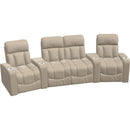  Palliser Paragon 41417 4-Seat Power Curved Home Theater Seating - Bali Harvest IMAGE 1