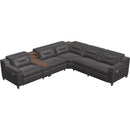  Palliser Apex Power Reclining Leather 6 pc Sectional 44008-5W/44008-F2/44008-S2/44008-19/44008-S2/44008-4W-REIN-BASALT IMAGE 1