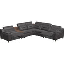  Palliser Apex Power Reclining Leather 6 pc Sectional 44008-5W/44008-F2/44008-S2/44008-19/44008-S2/44008-4W-REIN-BASALT IMAGE 2