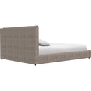  Palliser Sebring King Upholstered Platform Bed with Storage 77137-K1/79006-KL/79005-KG-COBBLESTONE-MARBLE IMAGE 5