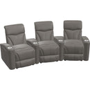  Palliser Vivid 41095 3 pc Curved Home Theather Seating - Bali Marble IMAGE 1