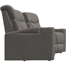  Palliser Vivid 41095 3 pc Curved Home Theather Seating - Bali Marble IMAGE 3