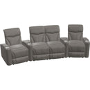  Palliser Vivid 41095 4 pc Curved Home Theather Seating - Bali Marble IMAGE 1