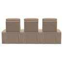 Palliser Beckett 41473 Straight 3-Seat Home Theatre Seating - Torrey Cashmere IMAGE 5