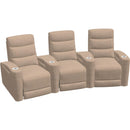  Palliser Beckett 41473 Curved 3-Seat Home Theatre Seating - Torrey Cashmere IMAGE 1