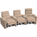  Palliser Beckett 41473 Curved 3-Seat Home Theatre Seating - Torrey Cashmere IMAGE 2