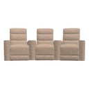  Palliser Beckett 41473 Curved 3-Seat Home Theatre Seating - Torrey Cashmere IMAGE 3