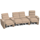  Palliser Beckett 41473 Curved 4-Seat Home Theatre Seating - Torrey Cashmere IMAGE 2