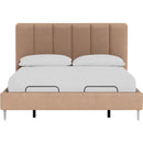  Palliser Verttia California King Upholstered Platform Bed with Storage 77140-C2/79006-CM/79005-CA-CLASSIC-BUFF IMAGE 3