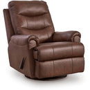  Signature Design by Ashley Flynwood Swivel Glider Leather Match Recliner PCU1340061 IMAGE 1